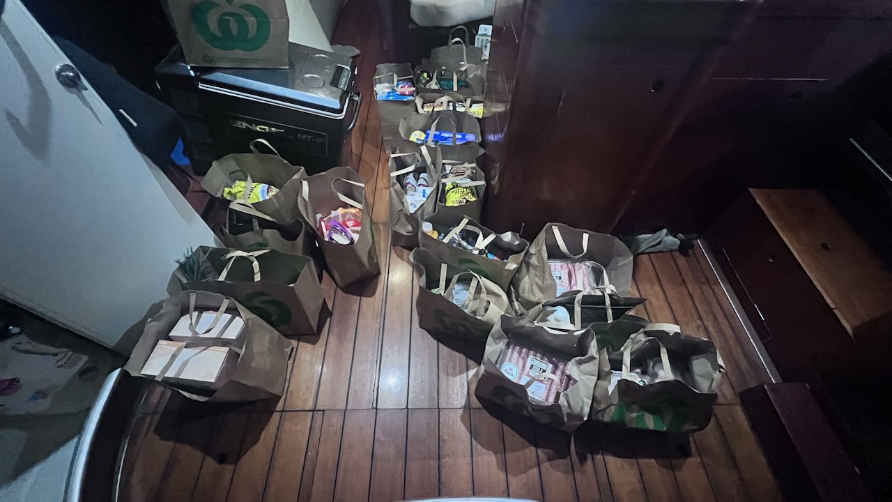 Big delivery from Woolies... I think we're full now!