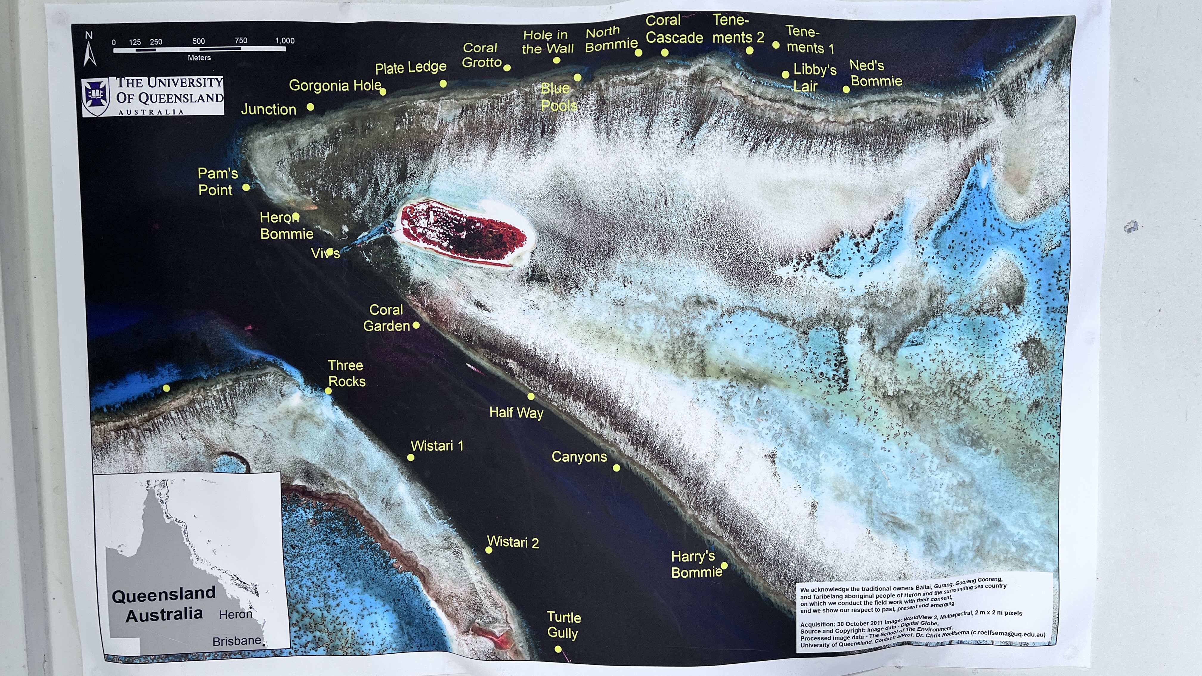 Dive sites around Heron
