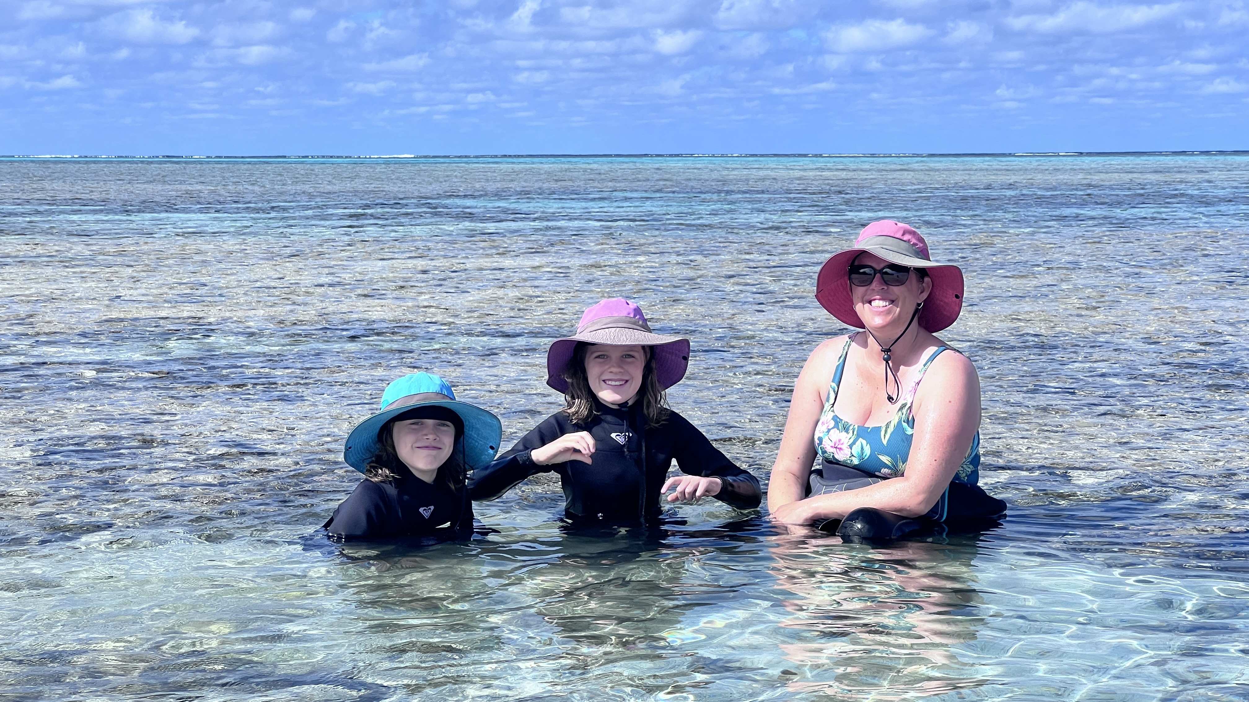 Cooling down in a little pool at low tide