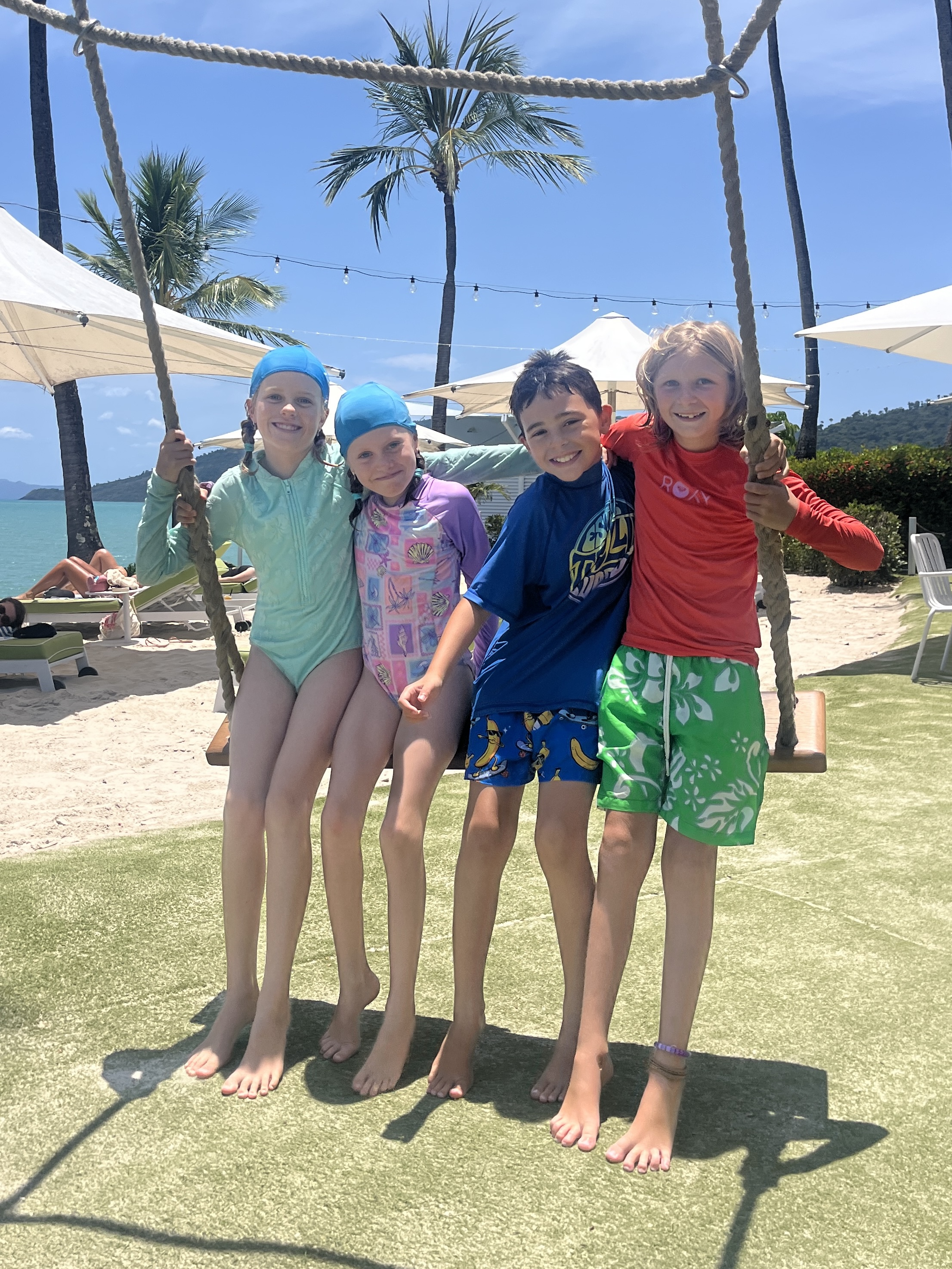 Boat kids having fun