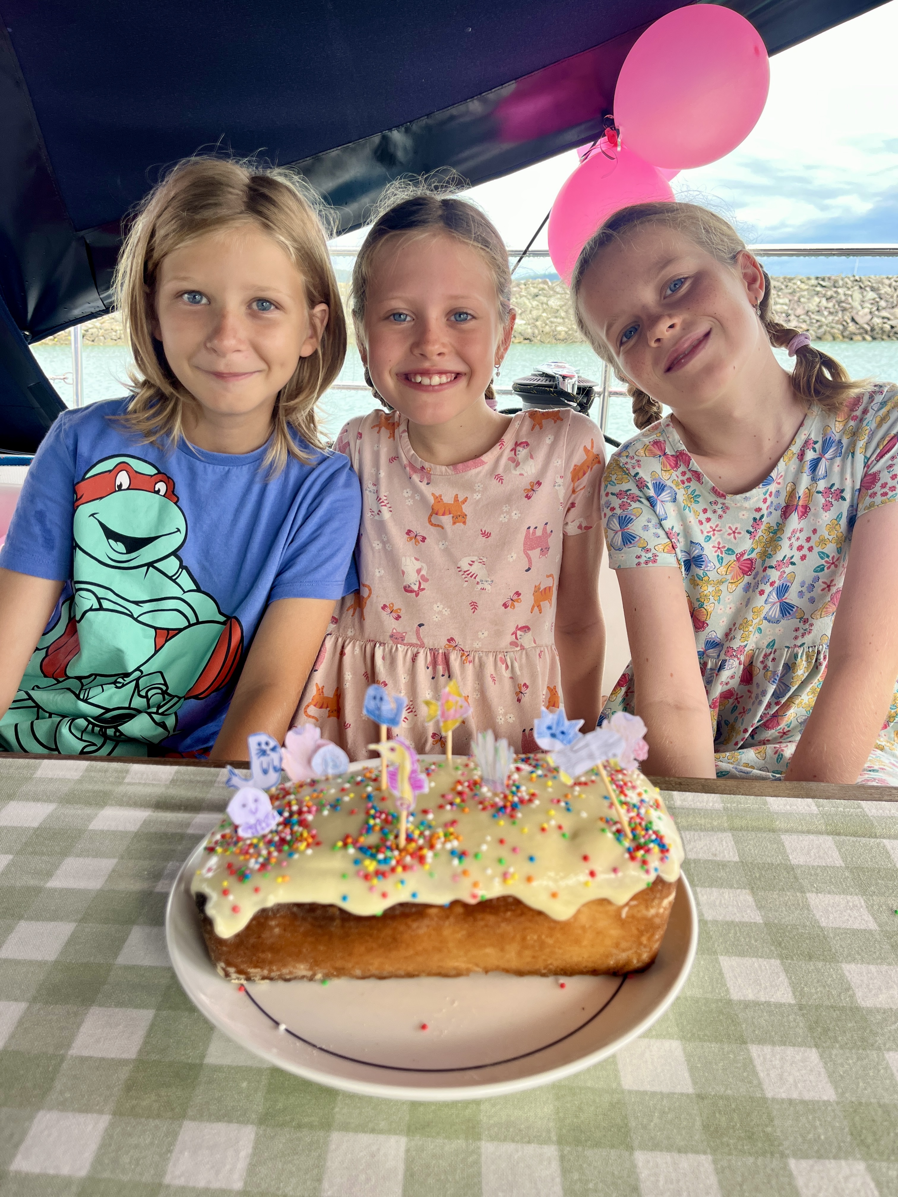 Never too early in the morning to have Birthday Cake