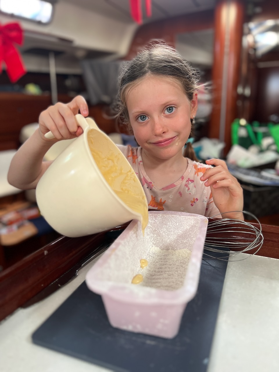 Emma loves helping in the Kitchen