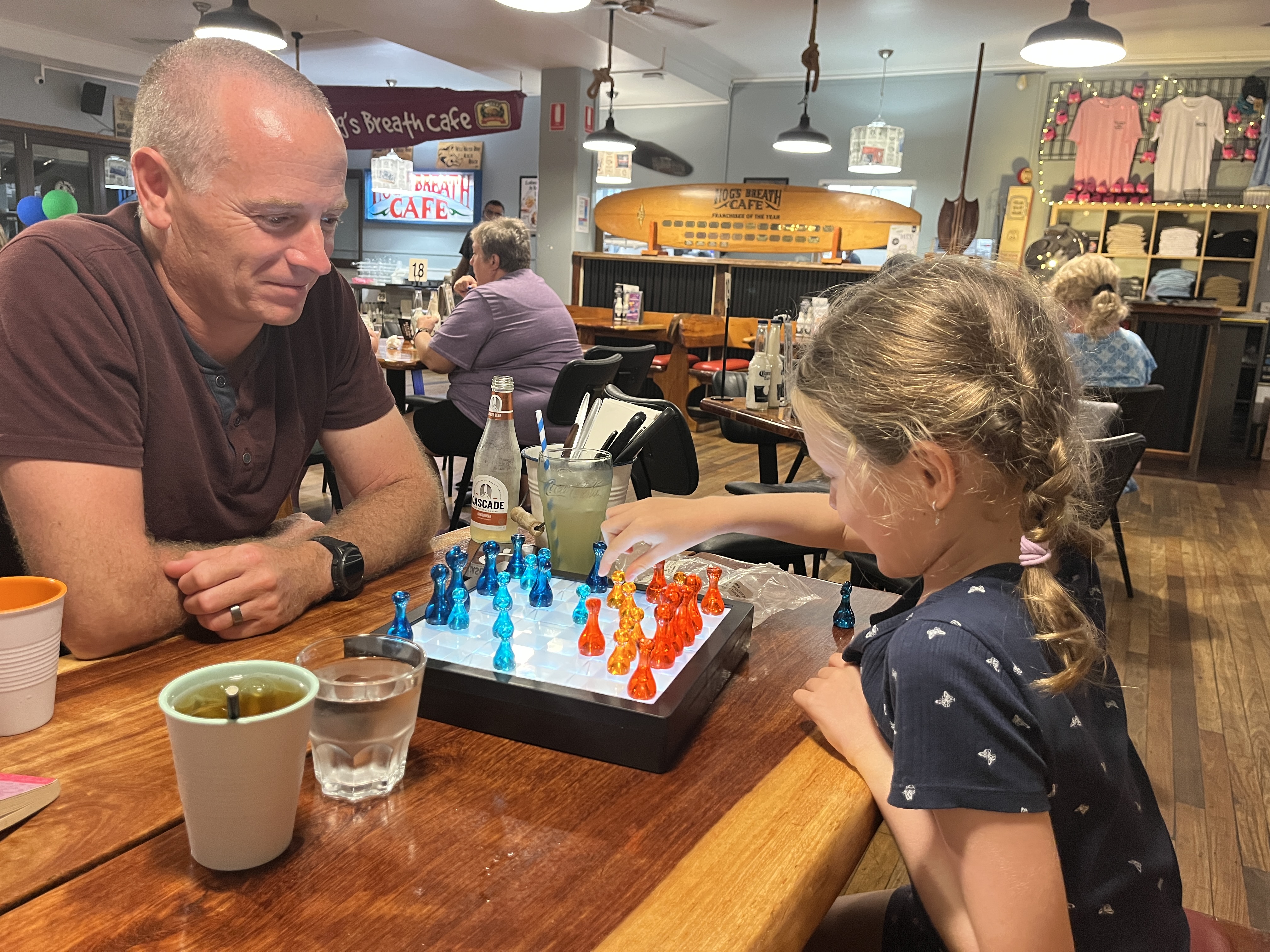 Bit of Chess with Emma while waiting for dinner