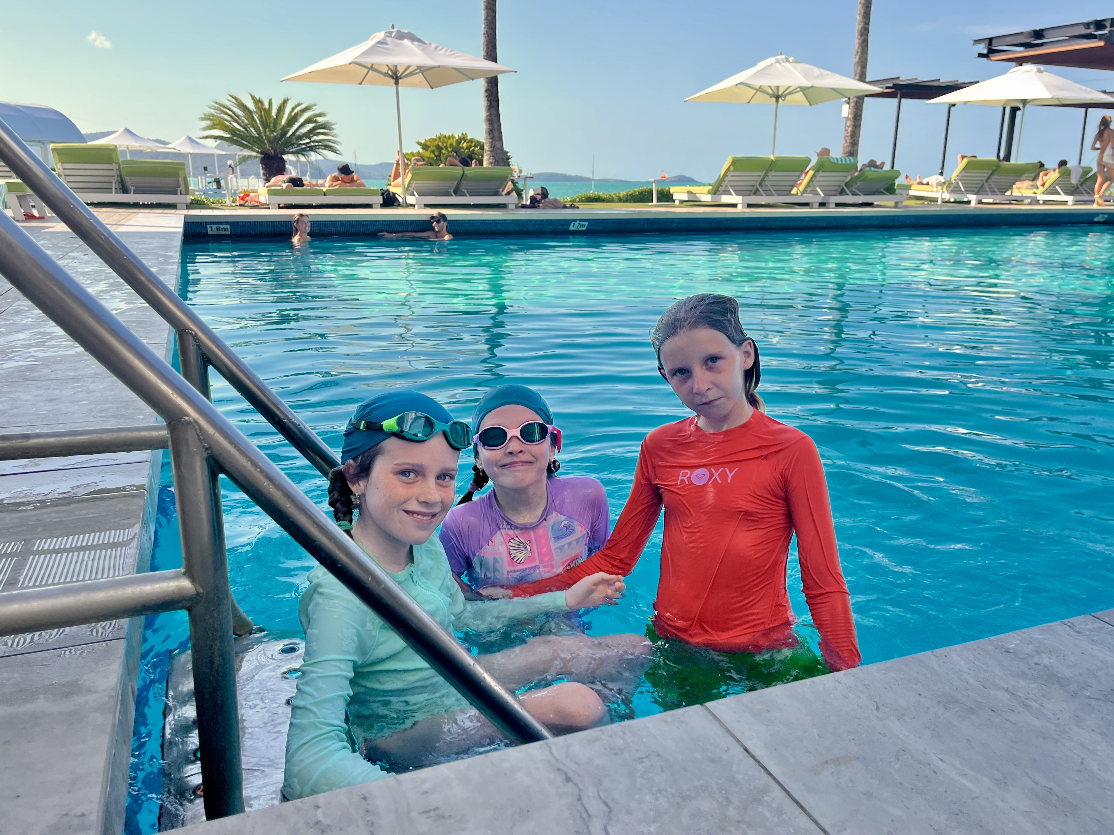Hanging out in the resort pool