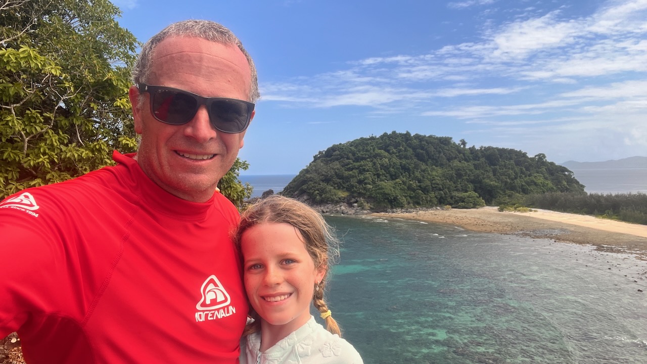 Kristina and I up the top