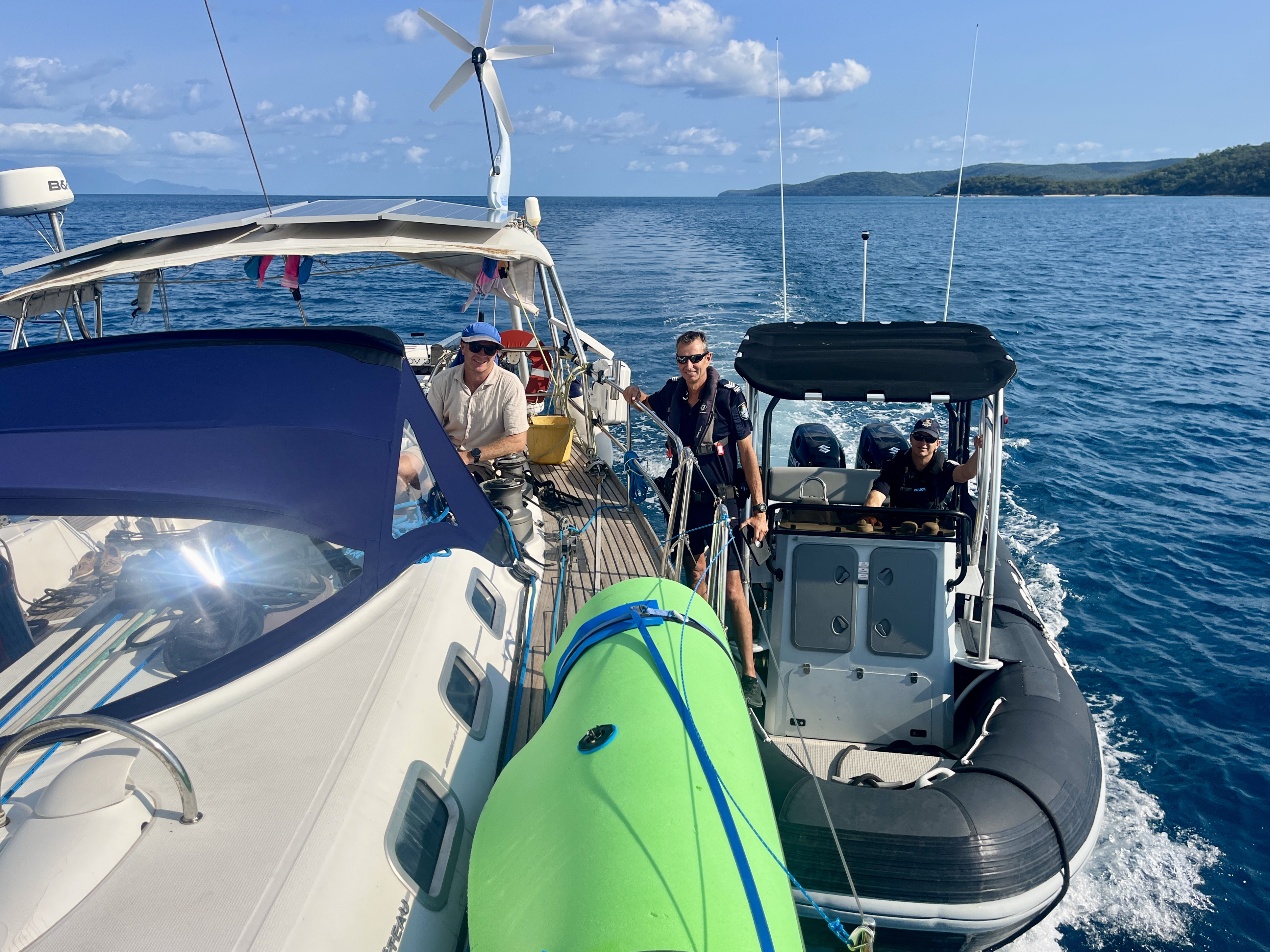Friendly Water Police doing a quick check.