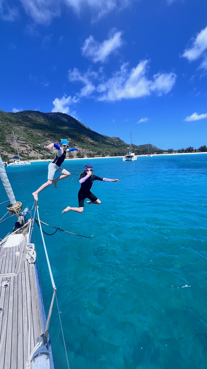 Always good to jump off the boat