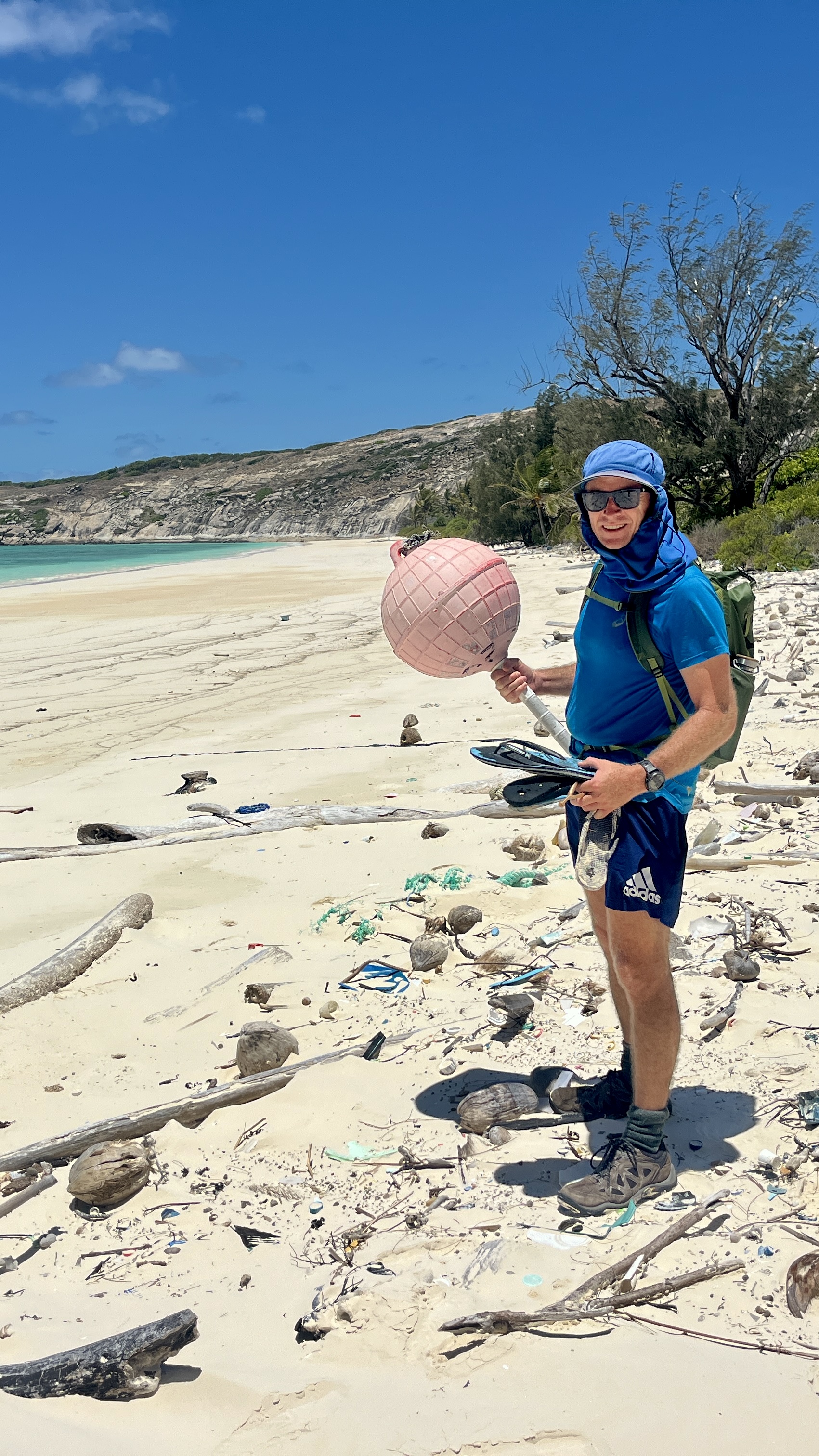 Lots of trash on the beach, and some stuff I found ;)