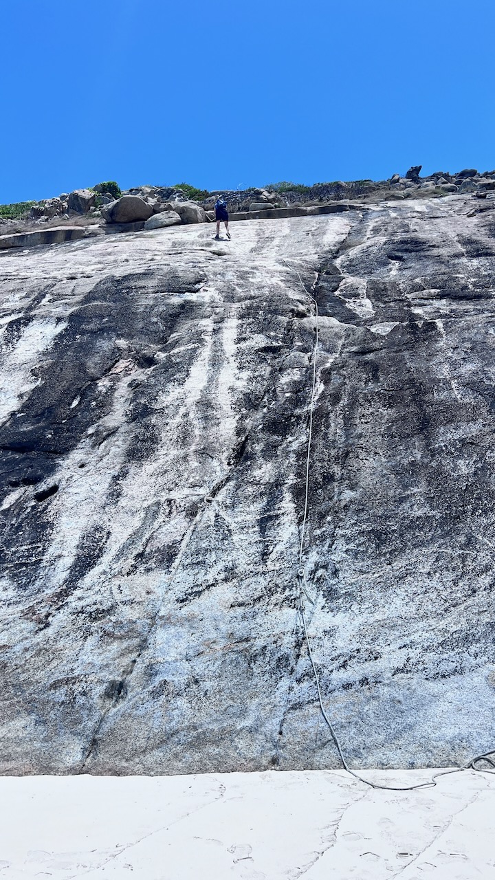 Kristie on the climb back up