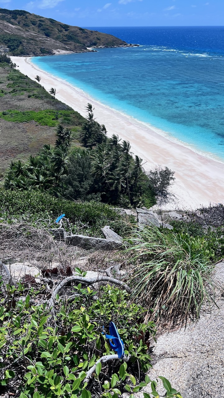 Follow the blue thongs