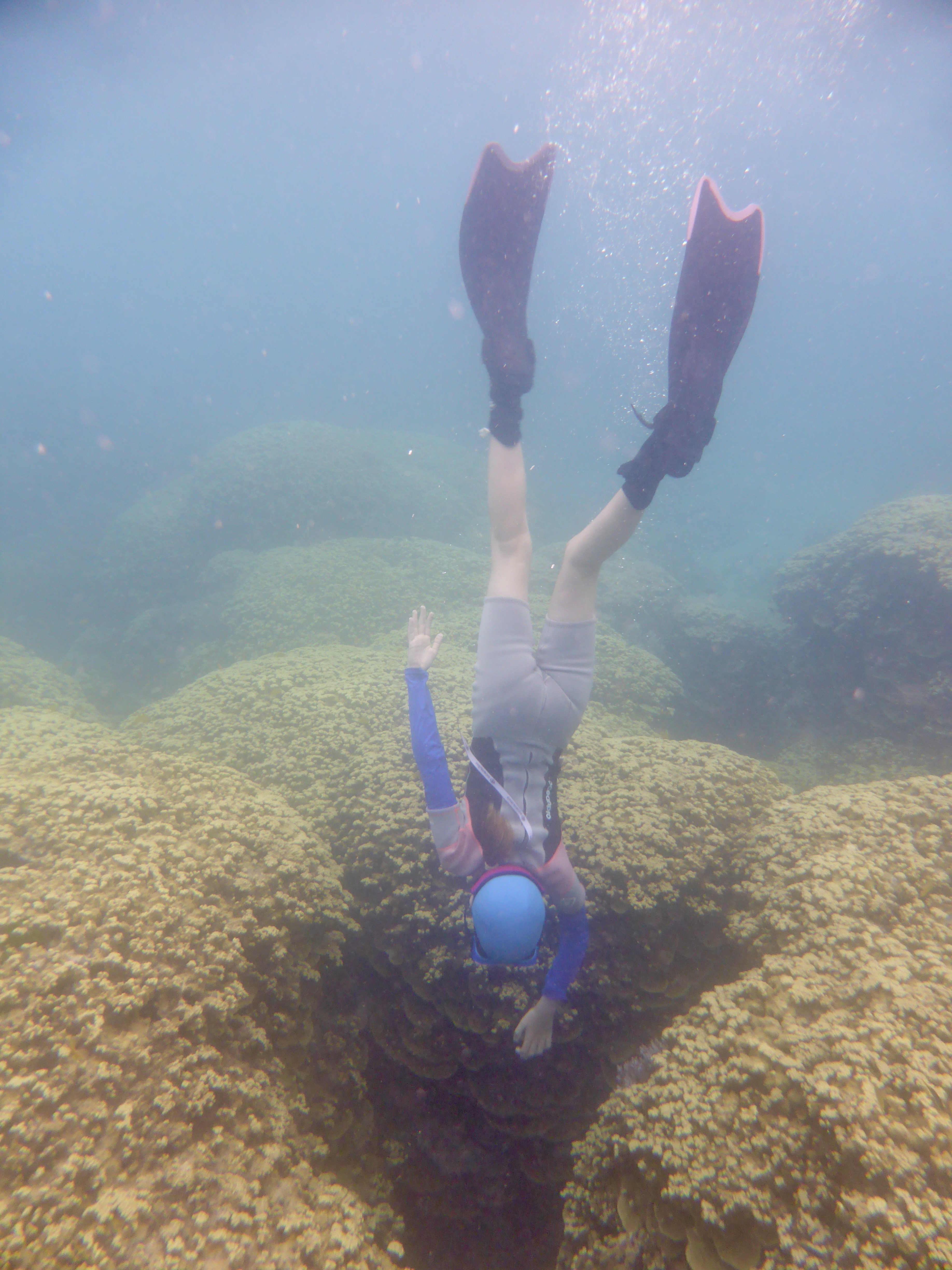 The girls are (usually) right into their snorkeling