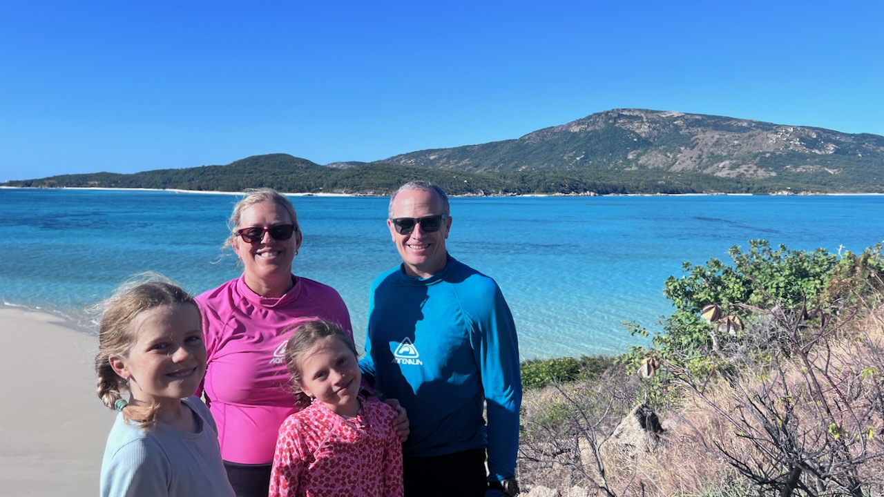 Up on Palfrey Island looking back towards the Research Station
