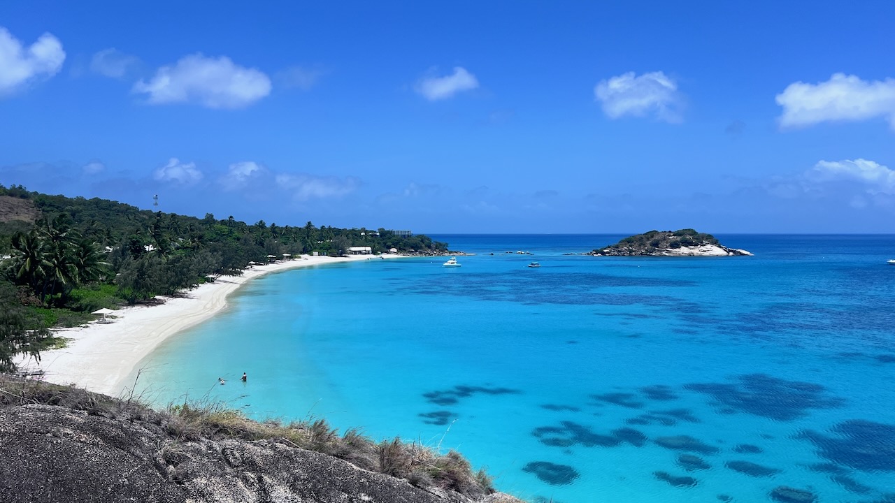 Resort Beach, pretty much out of bounds for us yachties