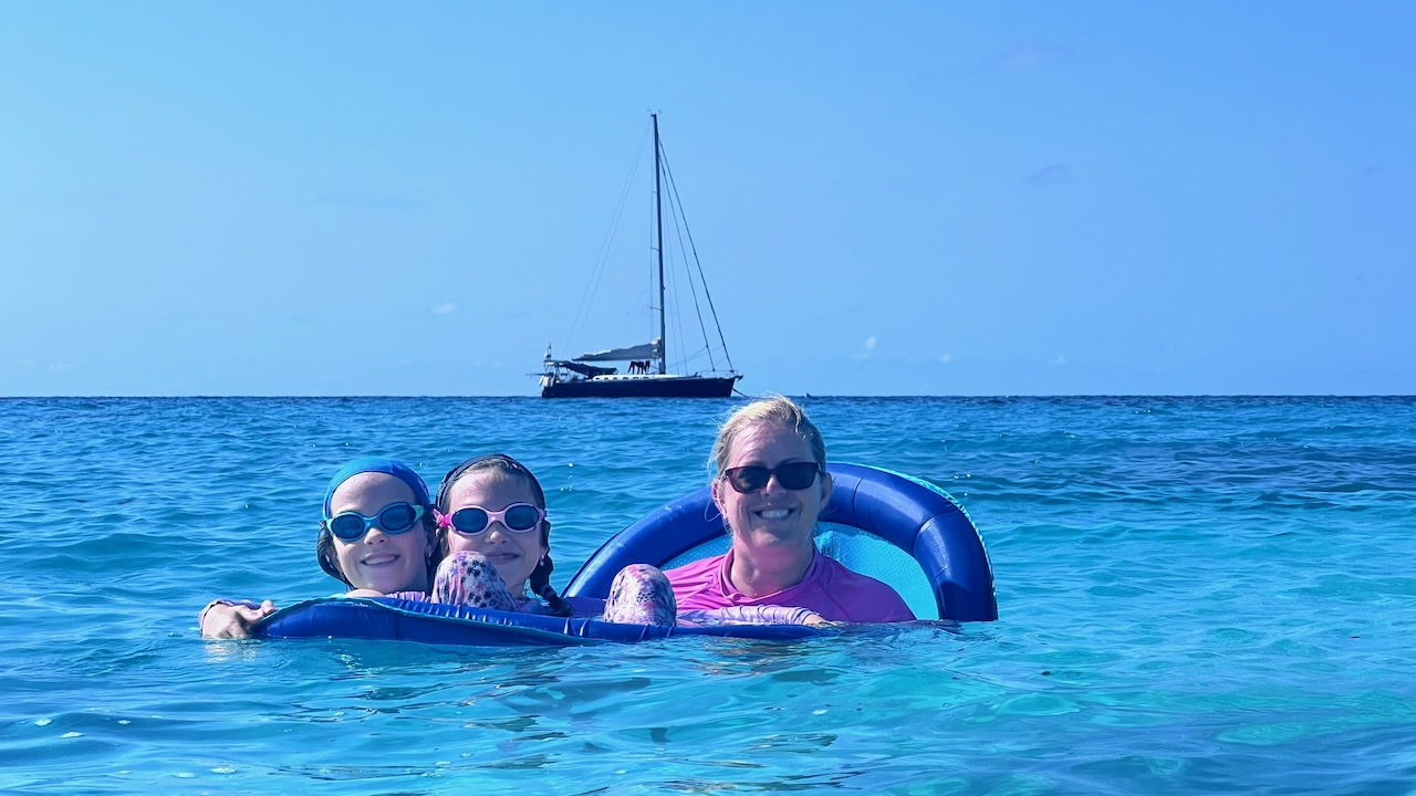 My girls enjoying a dip