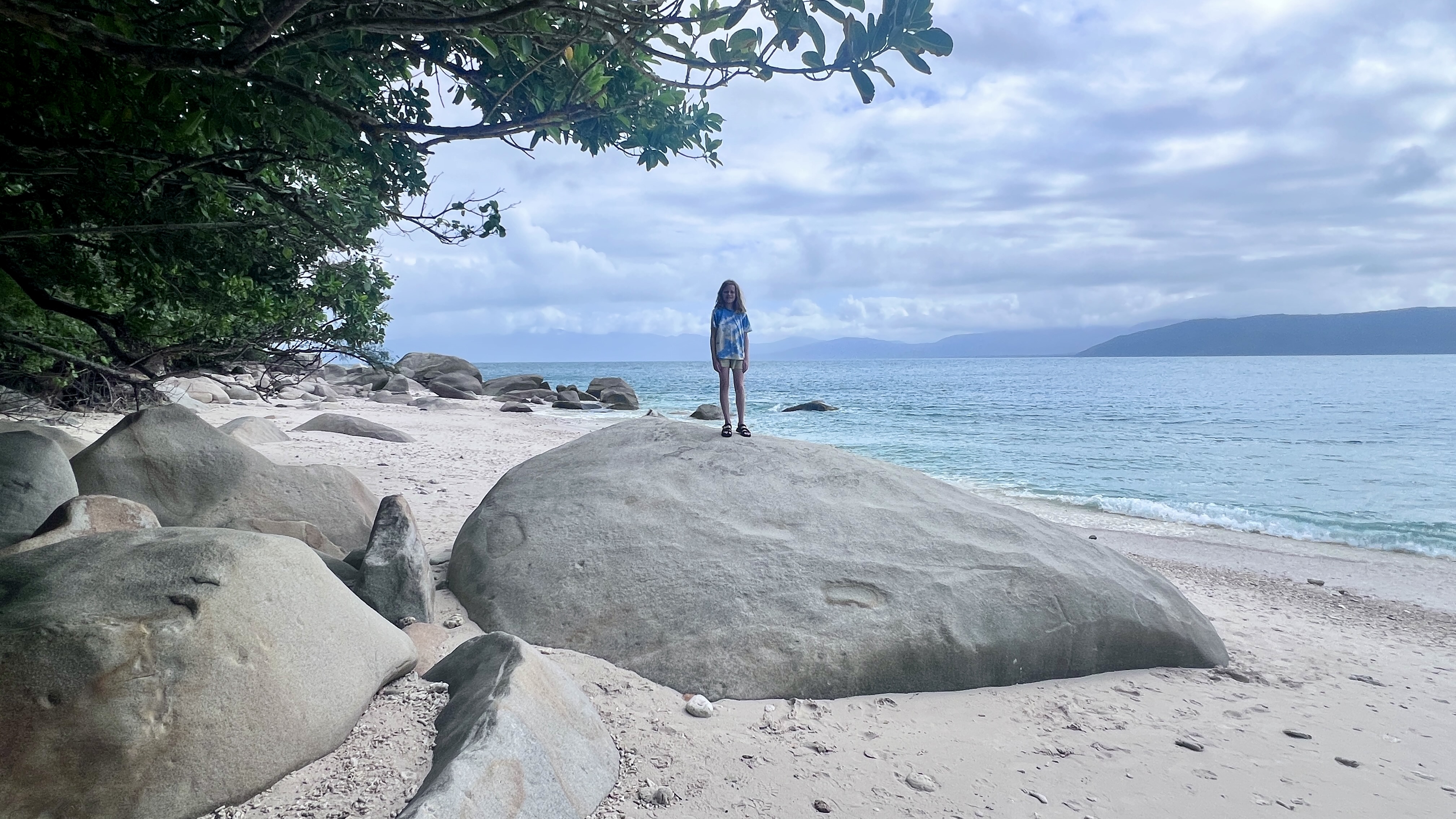Kristina exploring at Nudy Beach