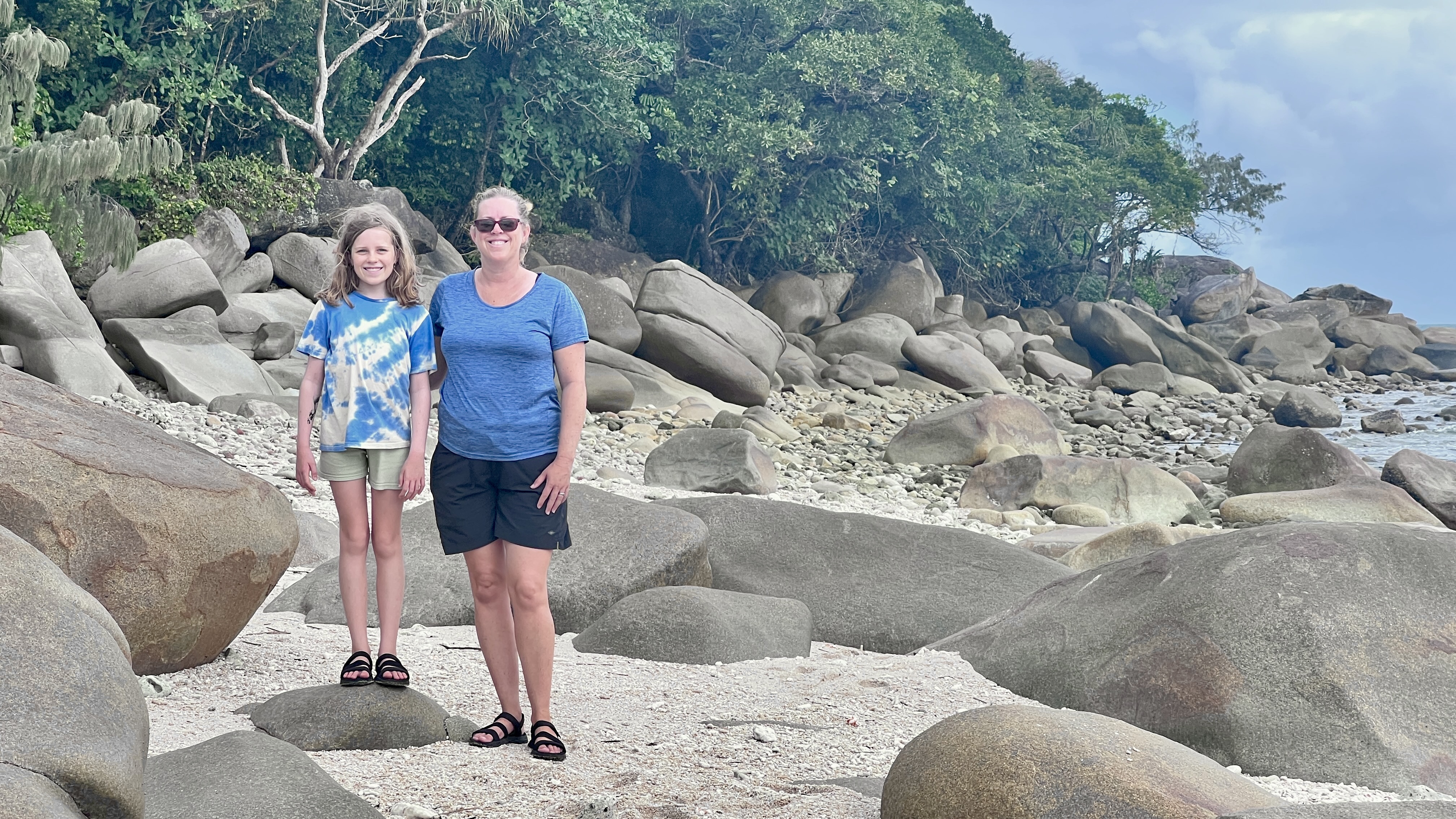 Kristina and Kristie at Nudy Beach