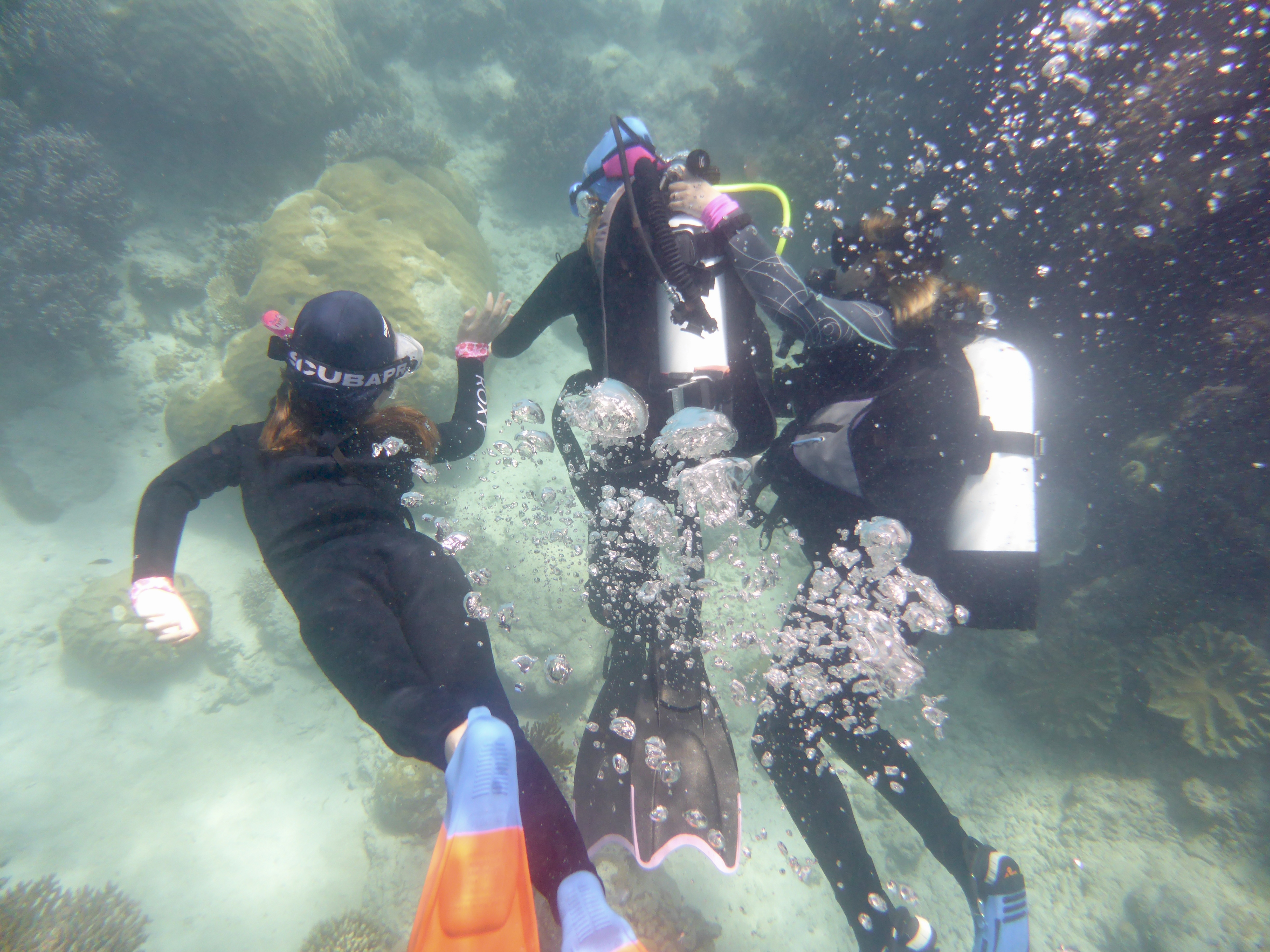 Emma following down with Kristie and Kristina