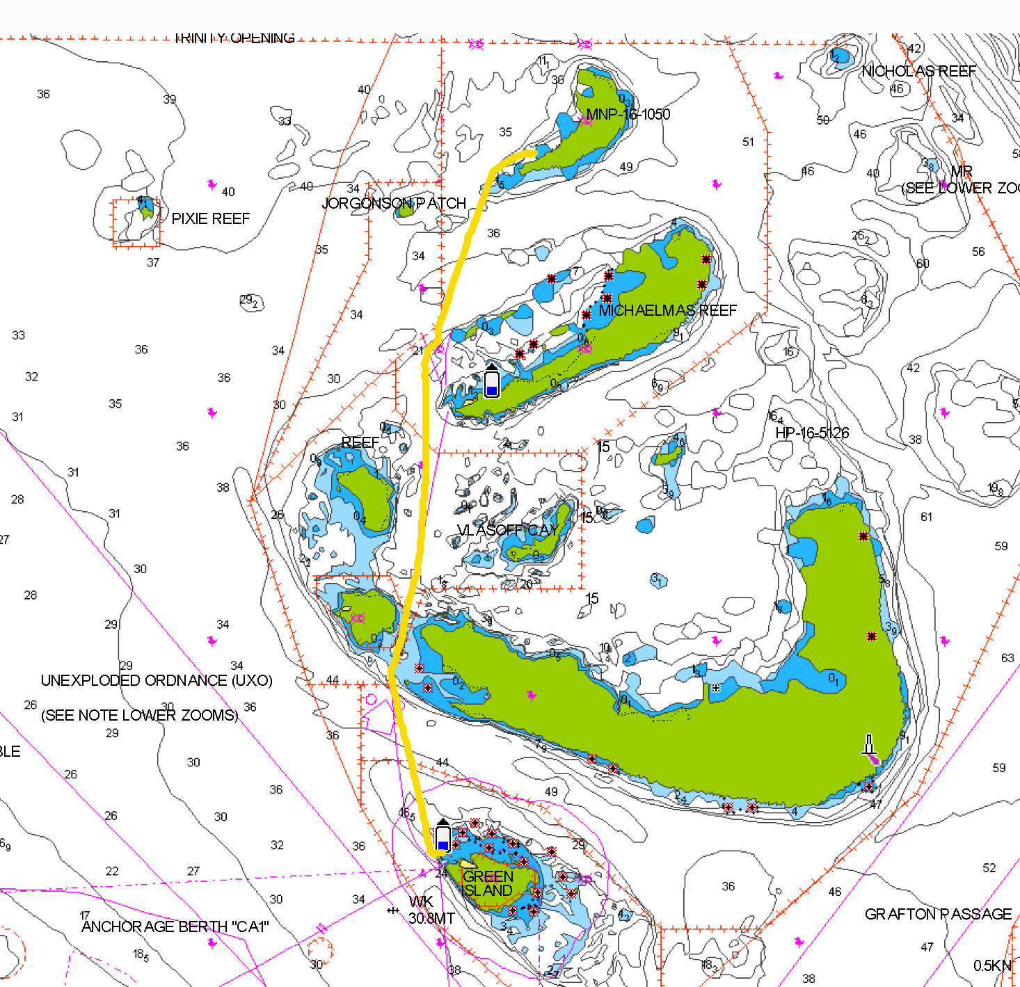 Hastings down to Green Island