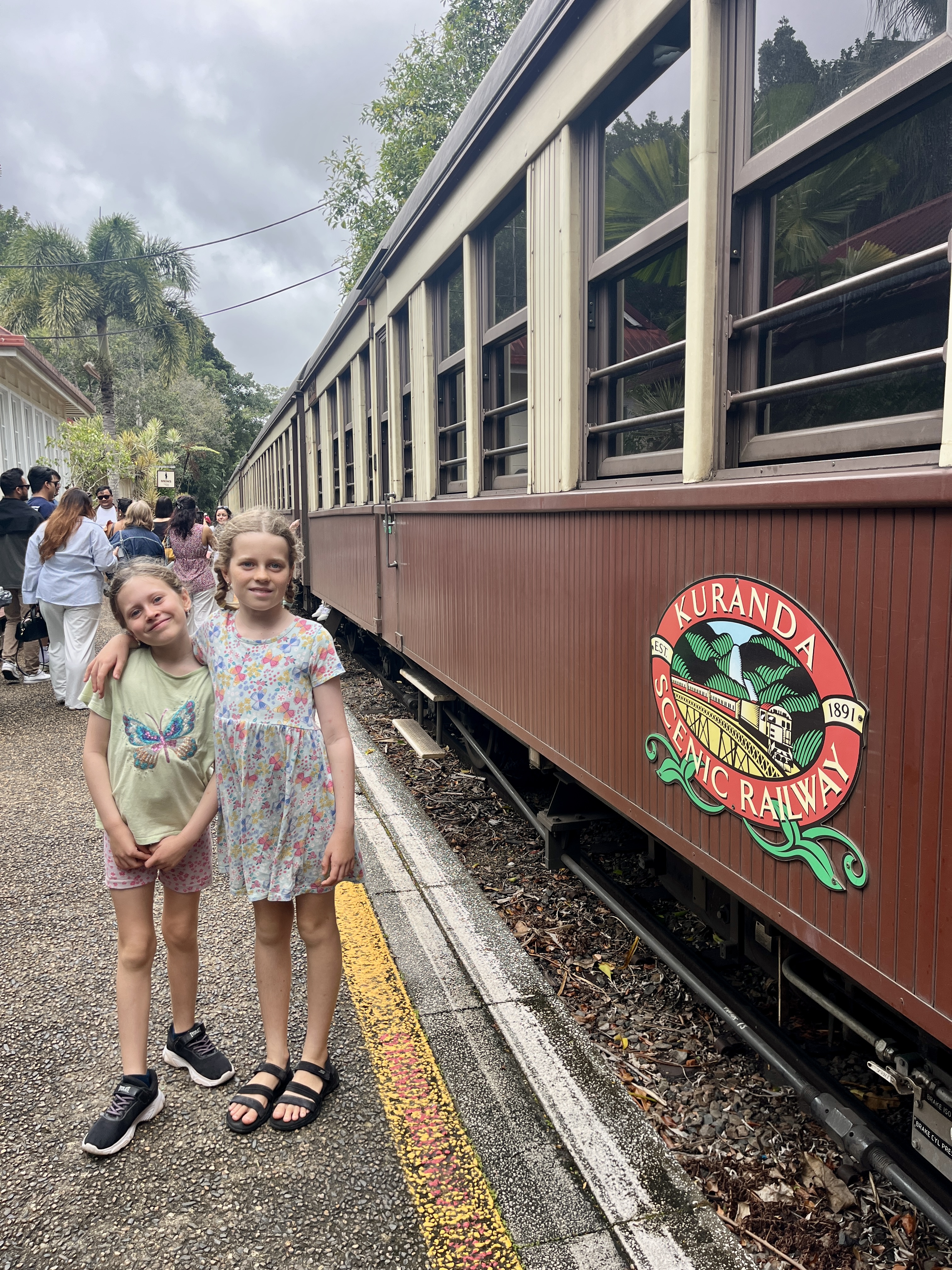 Getting ready to board the train.