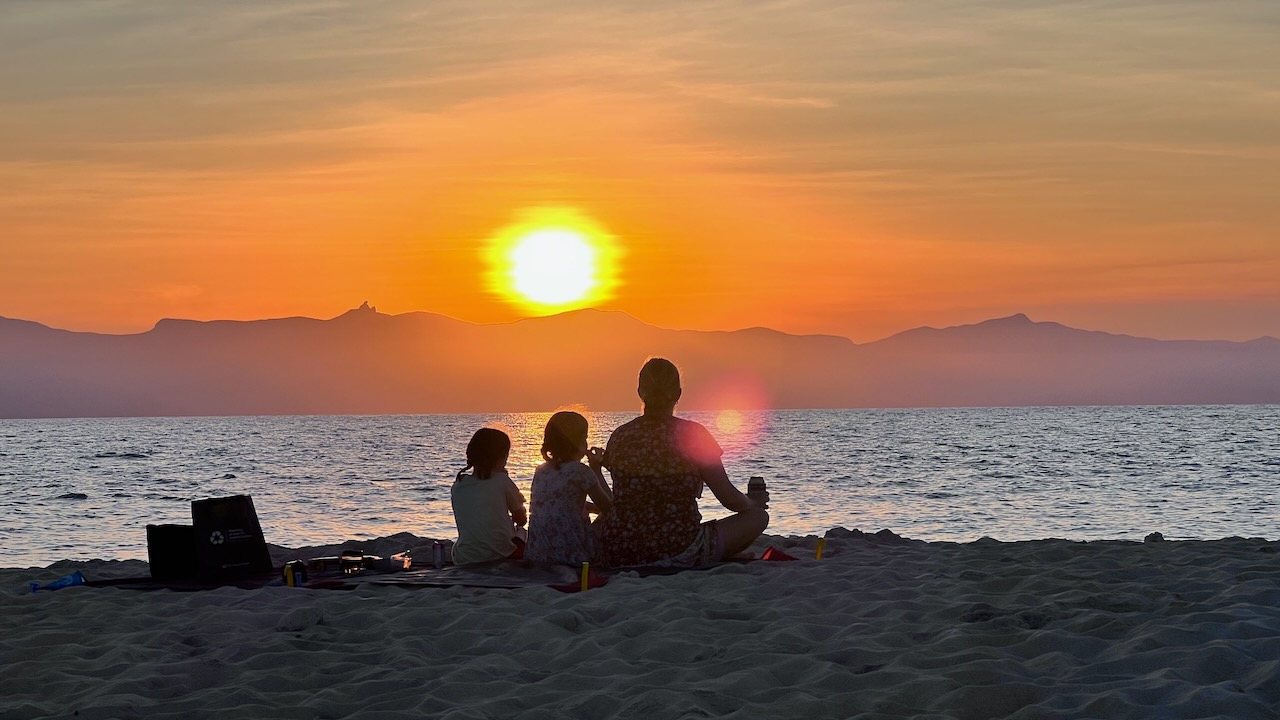 The sun going down on a near perfect day.