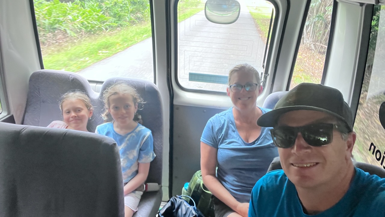 Back seat of the bus