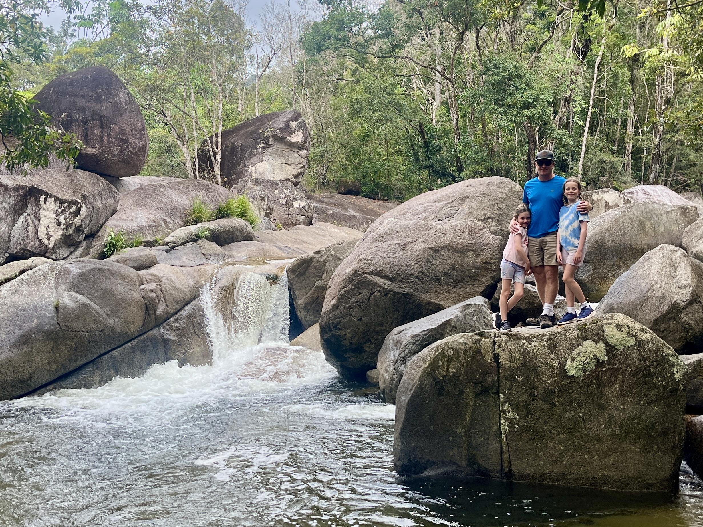 The girls and I on one of the creeks.