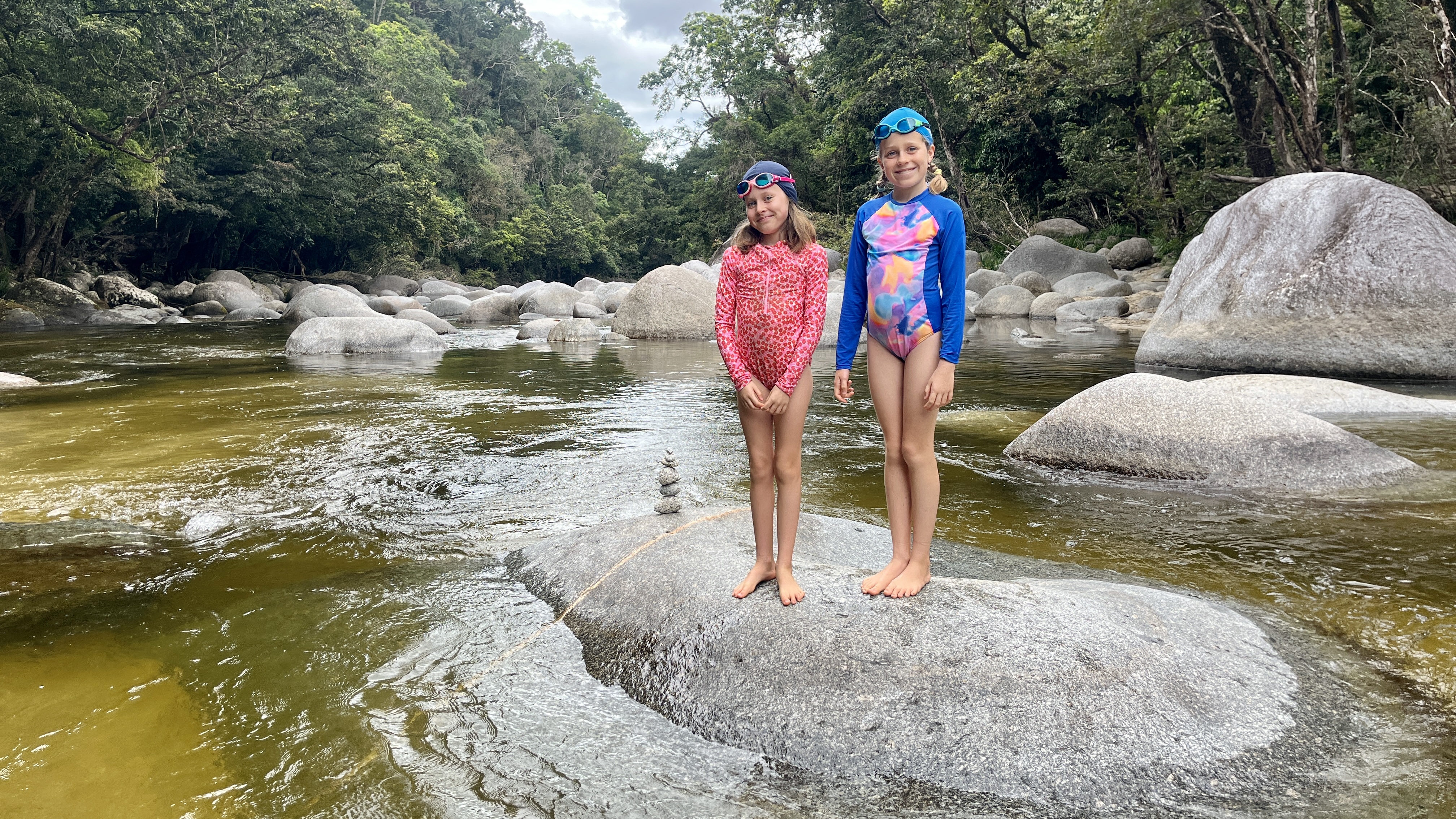 The water was freezing