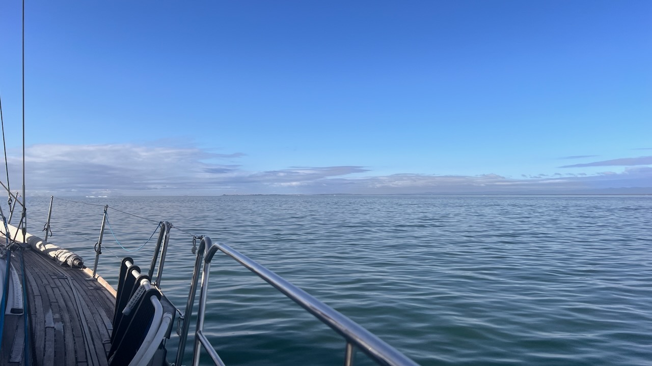 No wind, motoring all the way to Scarborough.